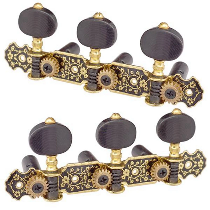 

2X Guitar Machine Heads Classic Guitar String Tuning Pegs Key Gold 3L Tuners Keys Part Parts Accessories