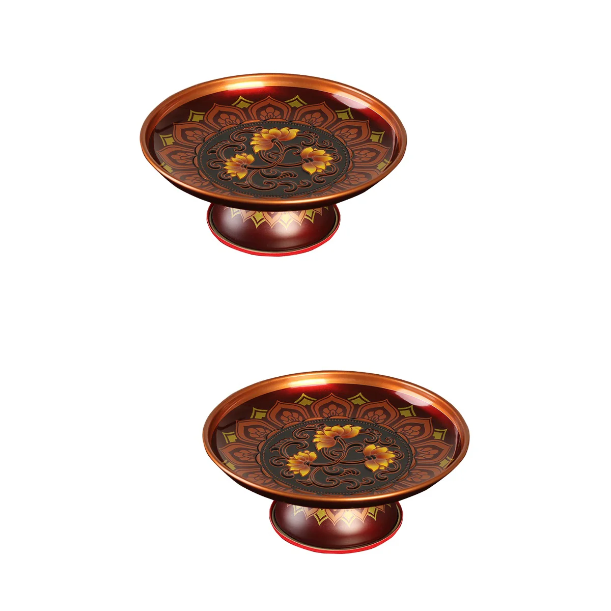 

Tray Plate Chinese Plates Offeringdecorationdessertfruit Cake Dish Wealth Storage Statue Home Table Luck Good Decorative