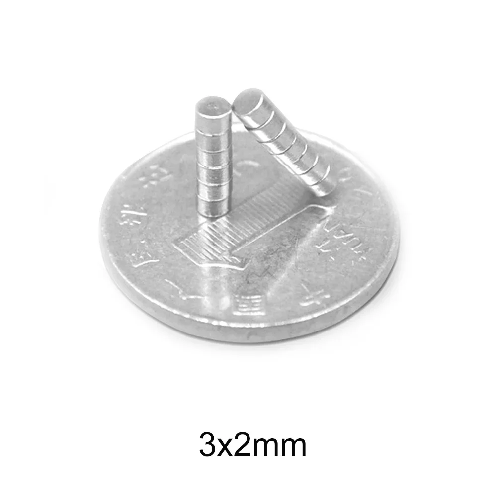 3*2 Мини-мощные магниты Сильные круглые магниты для холодильника, DIY, здания, научных фантазий, рукоделия, 3*2 мм 3x2