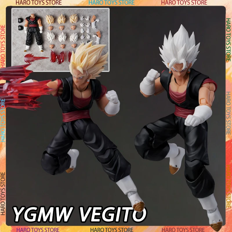 Фото Новая фигурка YGMW Vegito Action Figure Shonen Jump Color Dragon Ball Super Saiyan SHF Vegetto, аниме-фигурки, пластиковые игрушки, бесплатный подарок №1