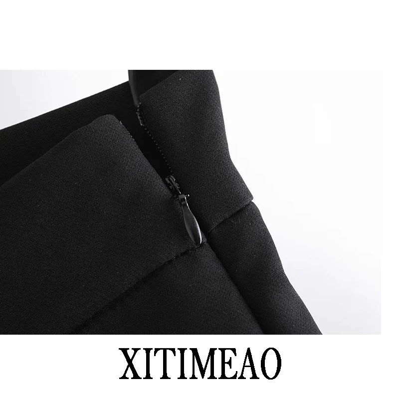 2021 New Women Sexy Black Shorts Simple Style Spring Fall All-Match Hight Waist Shorts Indie Solid Casual OL Wide Leg Shorts