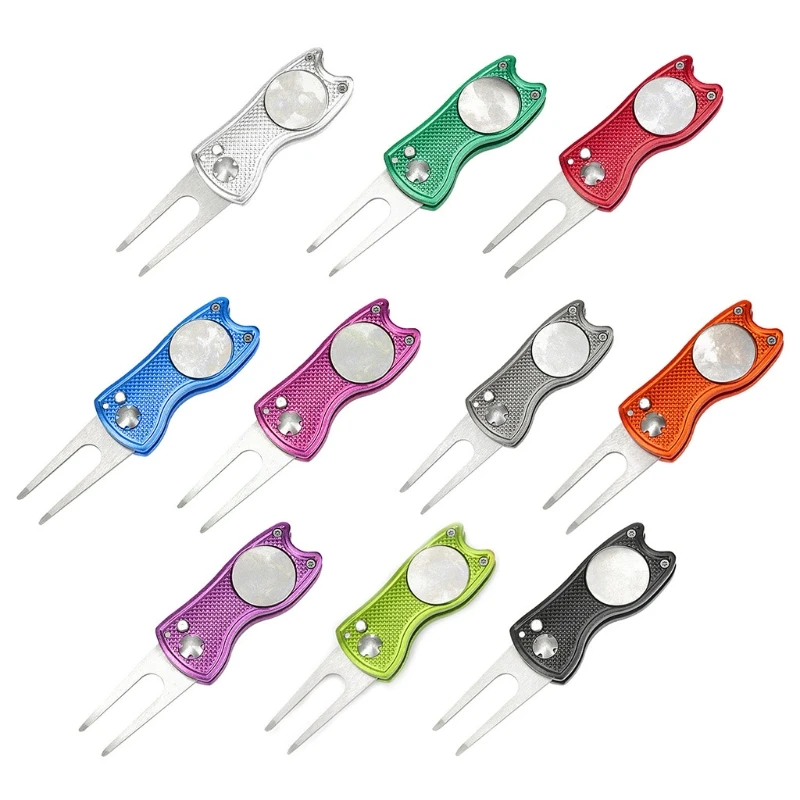

with for pop Up Button Golf Tool Stainless Steel Golf Ball Marker Tool