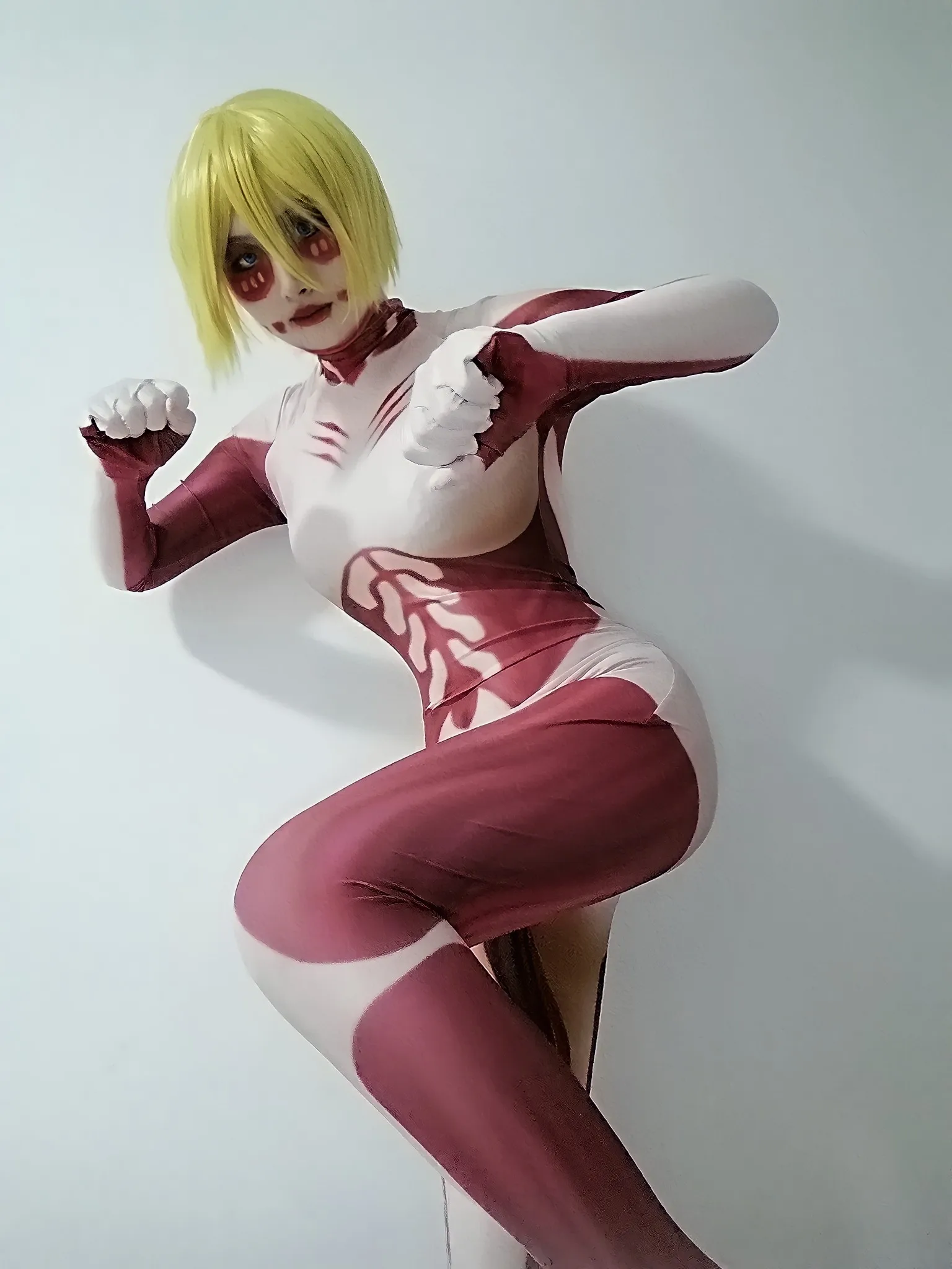 

Attack on Titan Female Annie Leonhart Cosplay Bodysuit 3D Imprimer Skin Spandex Zentai Costume Halloween Party Suit