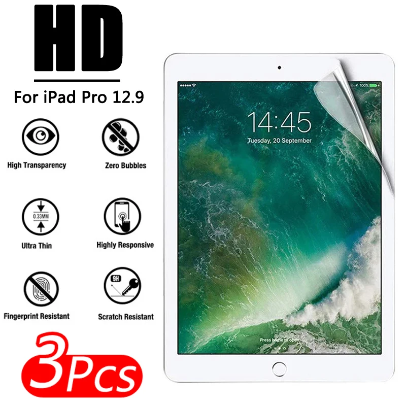 

3 шт., Гидрогелевая Защитная пленка для iPad Pro 2021 2020 2018 12,9