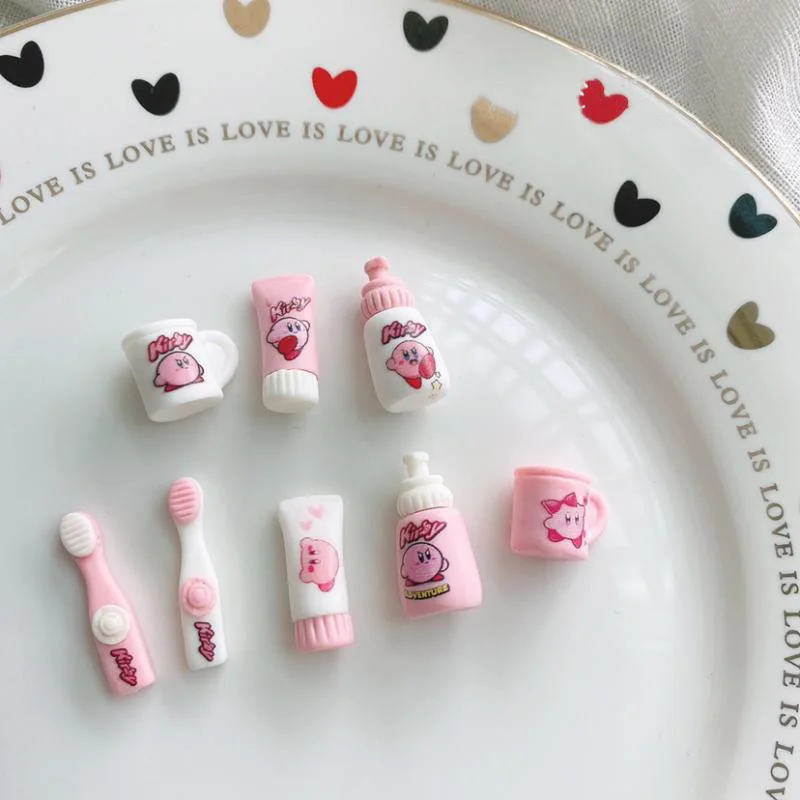 

8 шт./компл. kirby самодельный кремовый клей мобильный телефон shell, капельный клей стол, имитация смолы моющиеся мини-игрушки декоративные аксе...