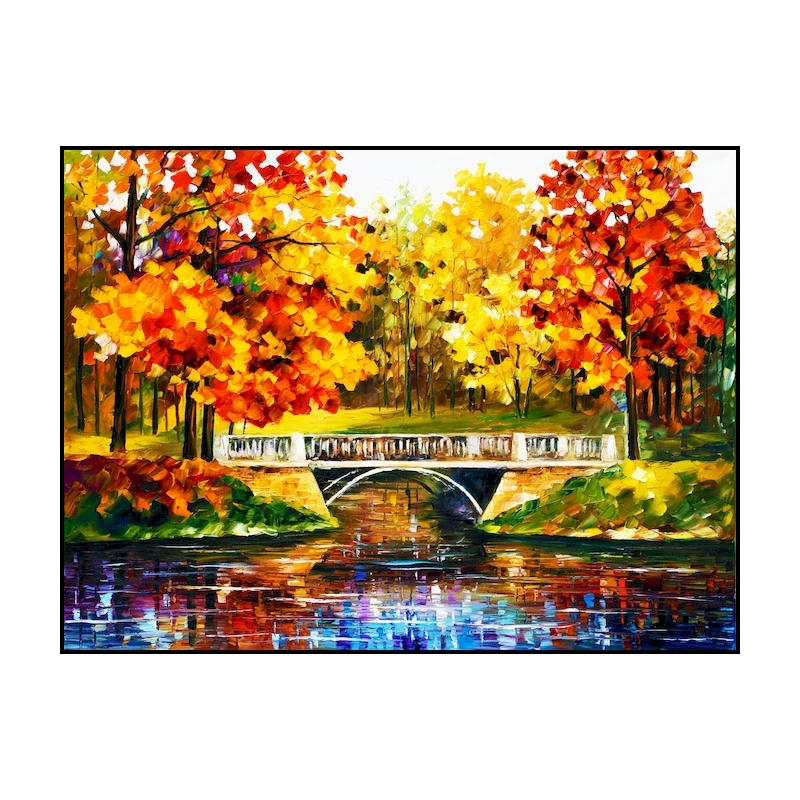 

Абстрактный городской пейзаж с Эйфелевой башней на холсте