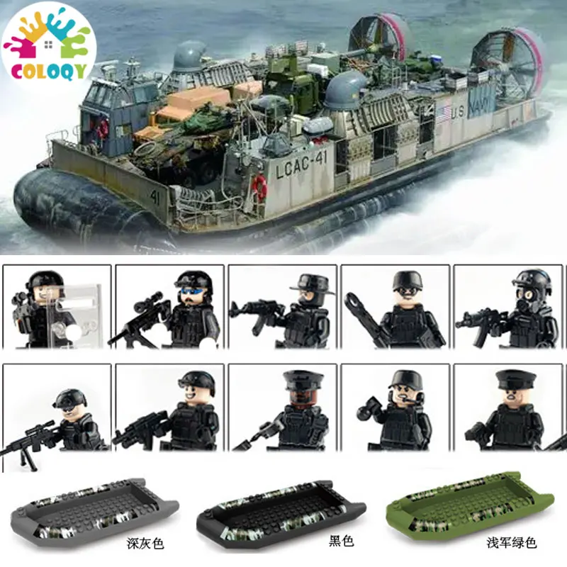 Military Toys Policeman Mini Figures Building Blocks Special Forces SWAT Soldiers Educational Toys For Boys Christmas Gifts