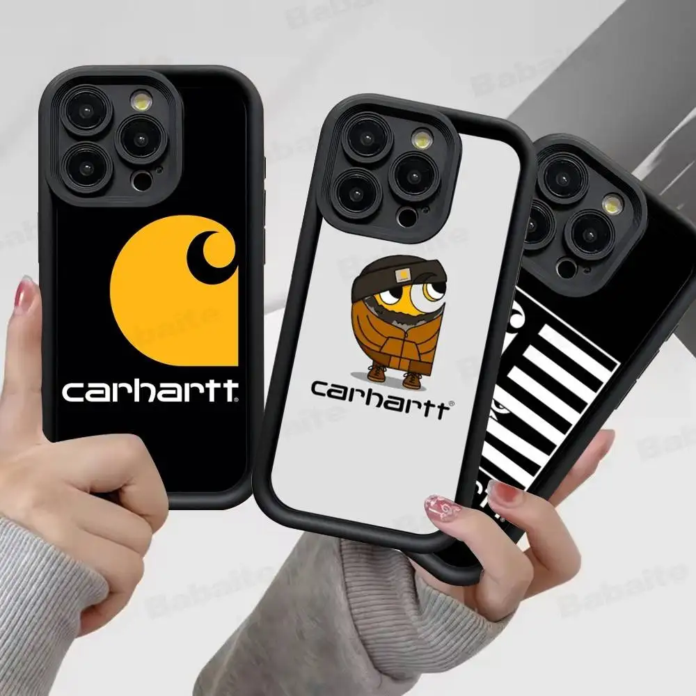Фото Противоударный чехол-накладка Candy с логотипом Cool C-Carhartt для iPhone 17, 15, 13, 12, 11, 14 Pro Max, X, XR, XS, 16 Plus №3