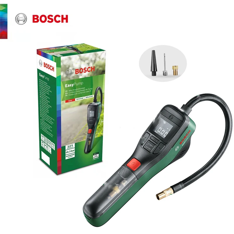 

Беспроводной портативный воздушный насос Bosch EasyPump для велосипедов, мотоциклов, шин, мячей, плавательных колец, мини воздушный компрессор для автомобиля, насос для шин