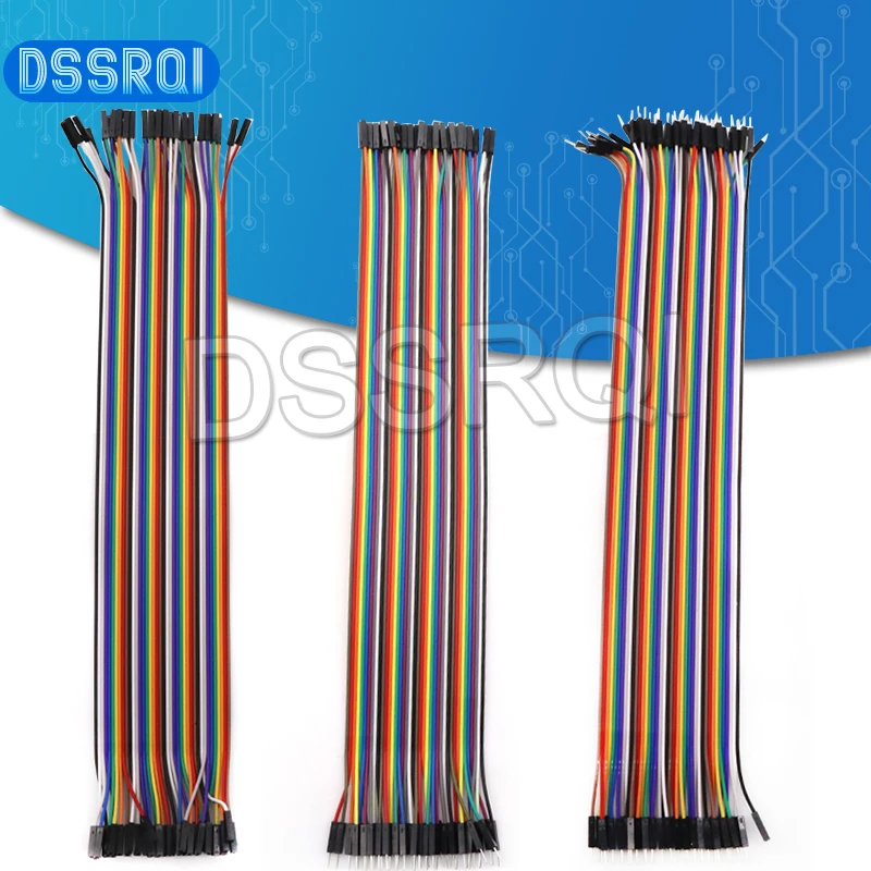 

Dupont Line 30CM 40Pin Male to Male + Male to Female and Female to Female Jumper Wire Dupont Cable for Arduino