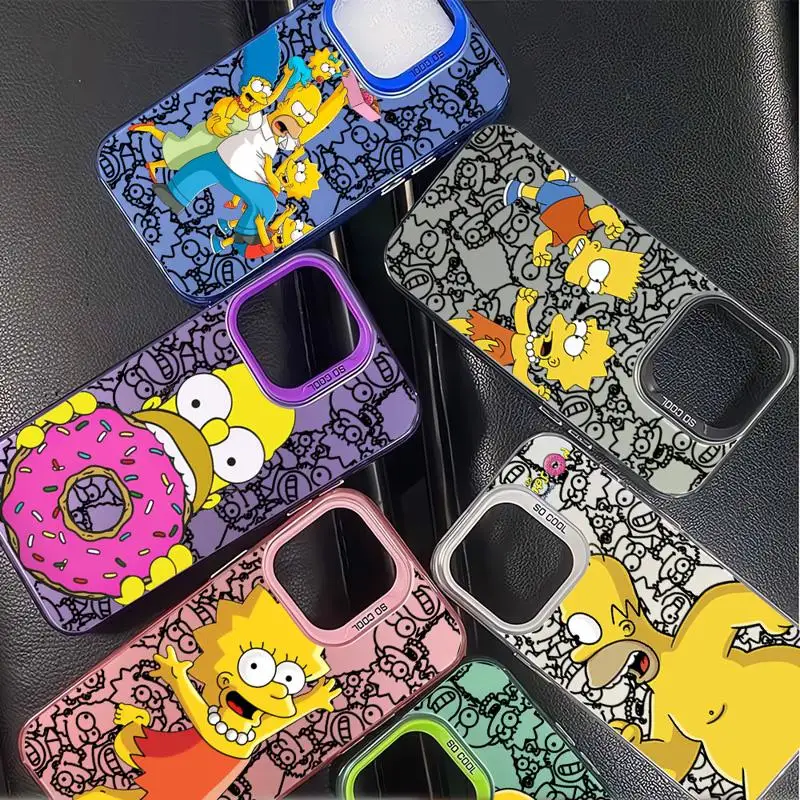 Чехол с рисунком для S-SimpsonS Family Samsung A73 A72 A55 A54 A53 A35 A34 A33 A32 A30 A24 A23 A22 A14 A05 4G 5G Матовый