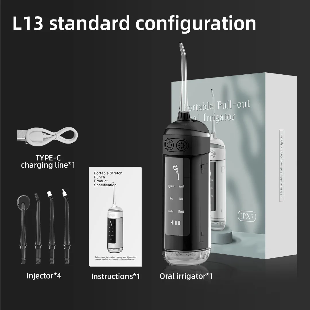 

New Arrival Portable Oral Irrigator USB Rechargeable Water Flosser Portable Dental Water Jet Water Tank Waterproof Teeth Cleaner