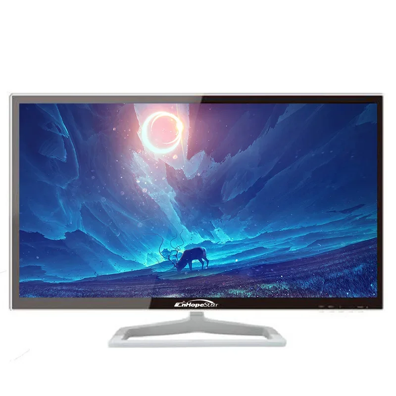 27-дюймовый компьютерный светодиодный монитор Белый HD ЖК-игровой с портом VGA
