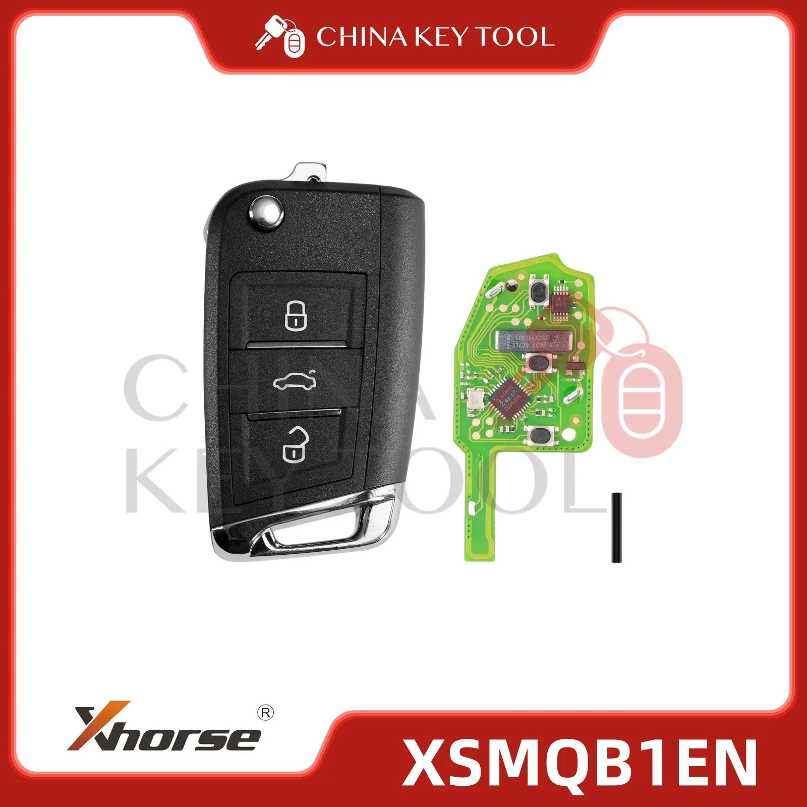 1PCS Xhorse Smart Flip Remote Key For MQB Style 3 Buttons XSMQB1EN