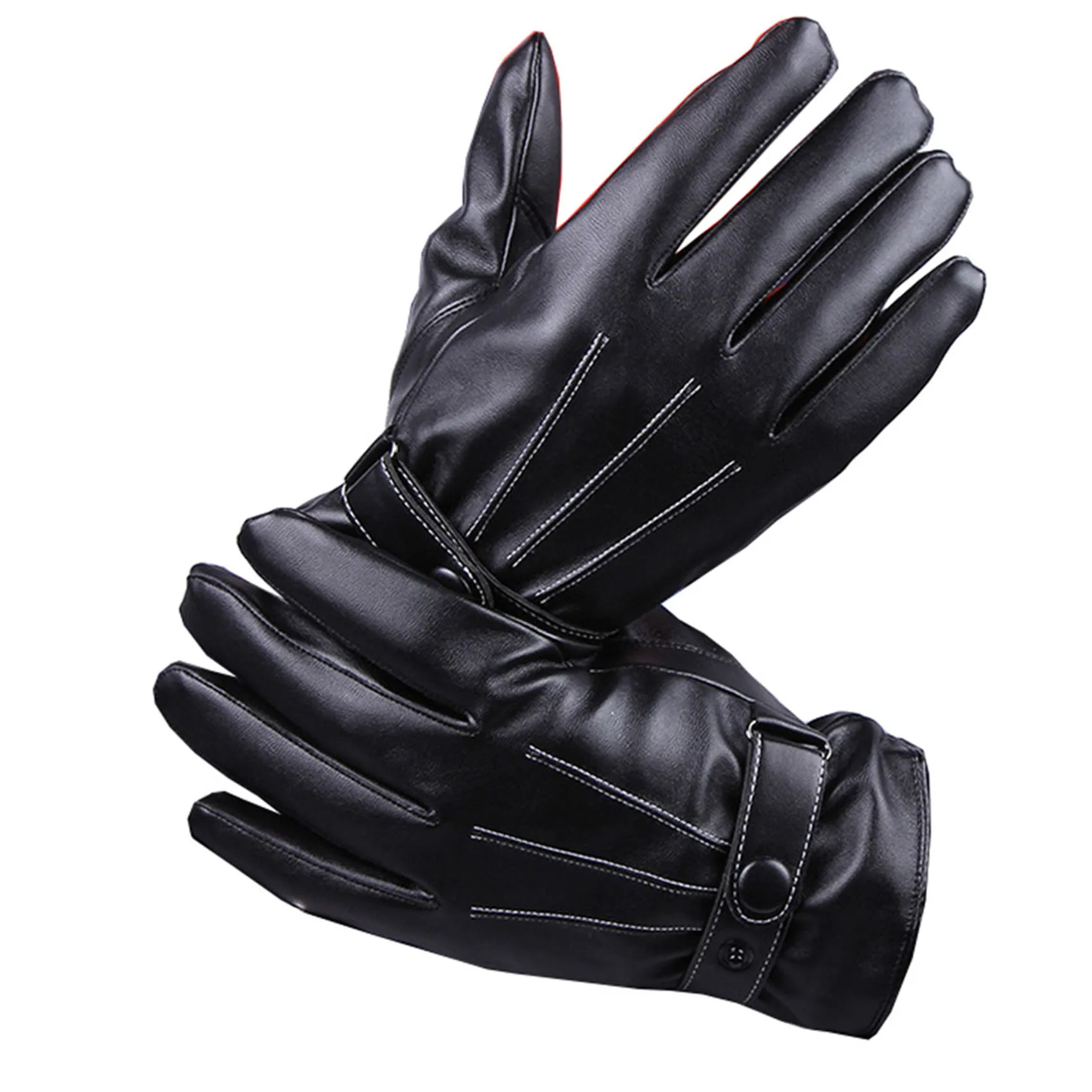 

SW Kylo Gloves Black PU Leather Porps Movie Halloween Accessories