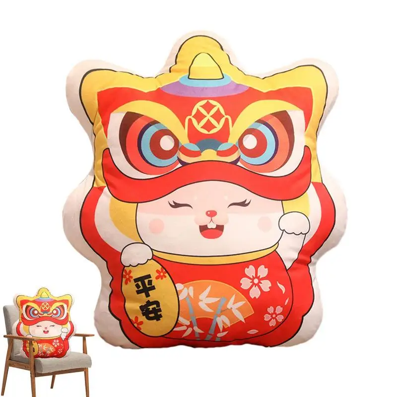 

Диванная подушка в форме кролика, 2023, китайская луна, знаки зодиака, подушка в форме кролика на молнии, подушка в виде кролика со знаками Зоди...