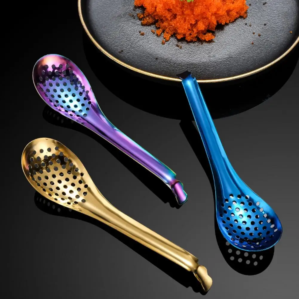 

Heat-resistant Colander Fine Workmanship Stainless Steel Long Handle Multi-use Baking Caviar Spoon Kitchen Tools & Gadgets