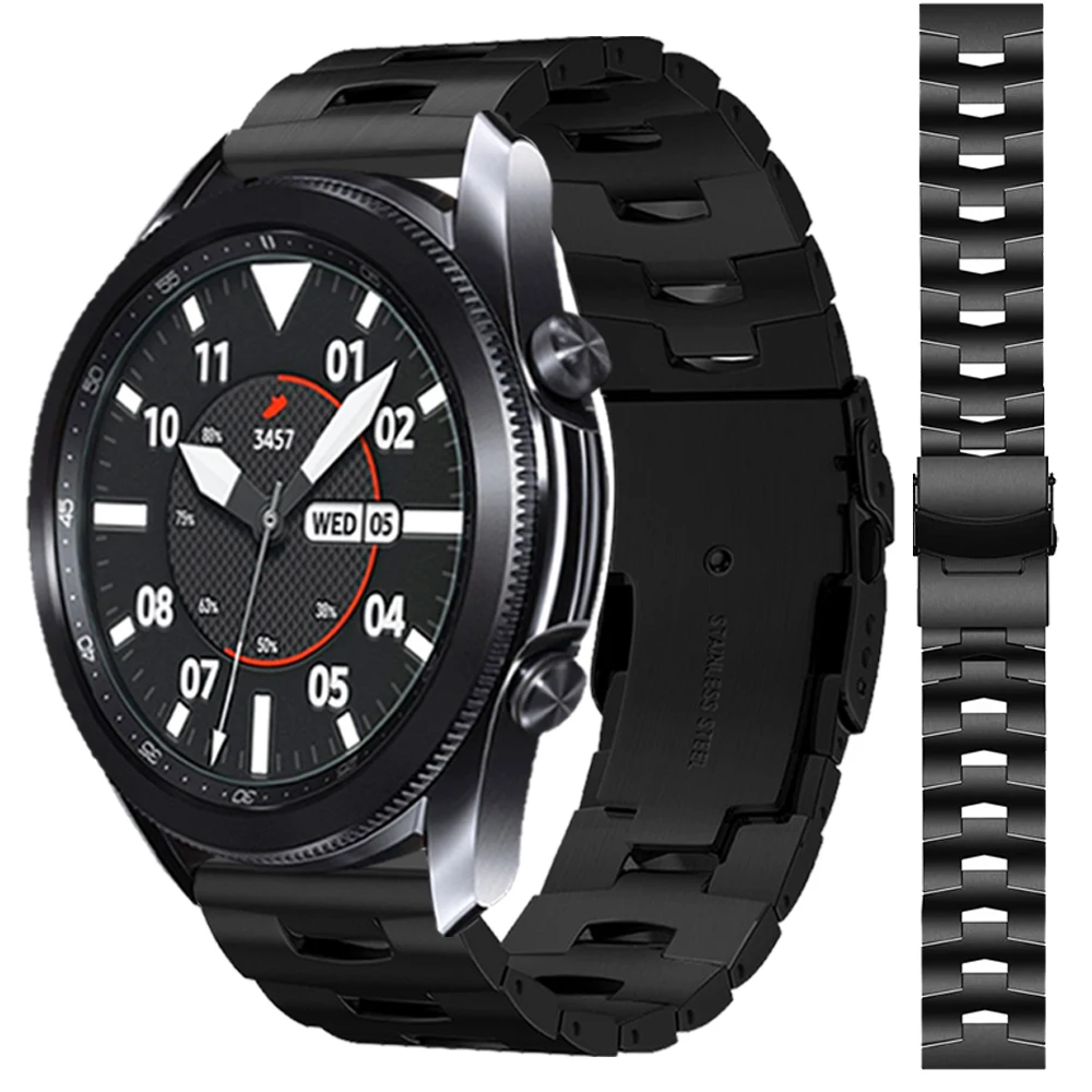 

22mm Titanium Metal Band For Samsung Galaxy Watch 3 45mm Strap GalaxyWatch 46mm/Gear S3 Bracelet Wristband Accessorie Smartwatch