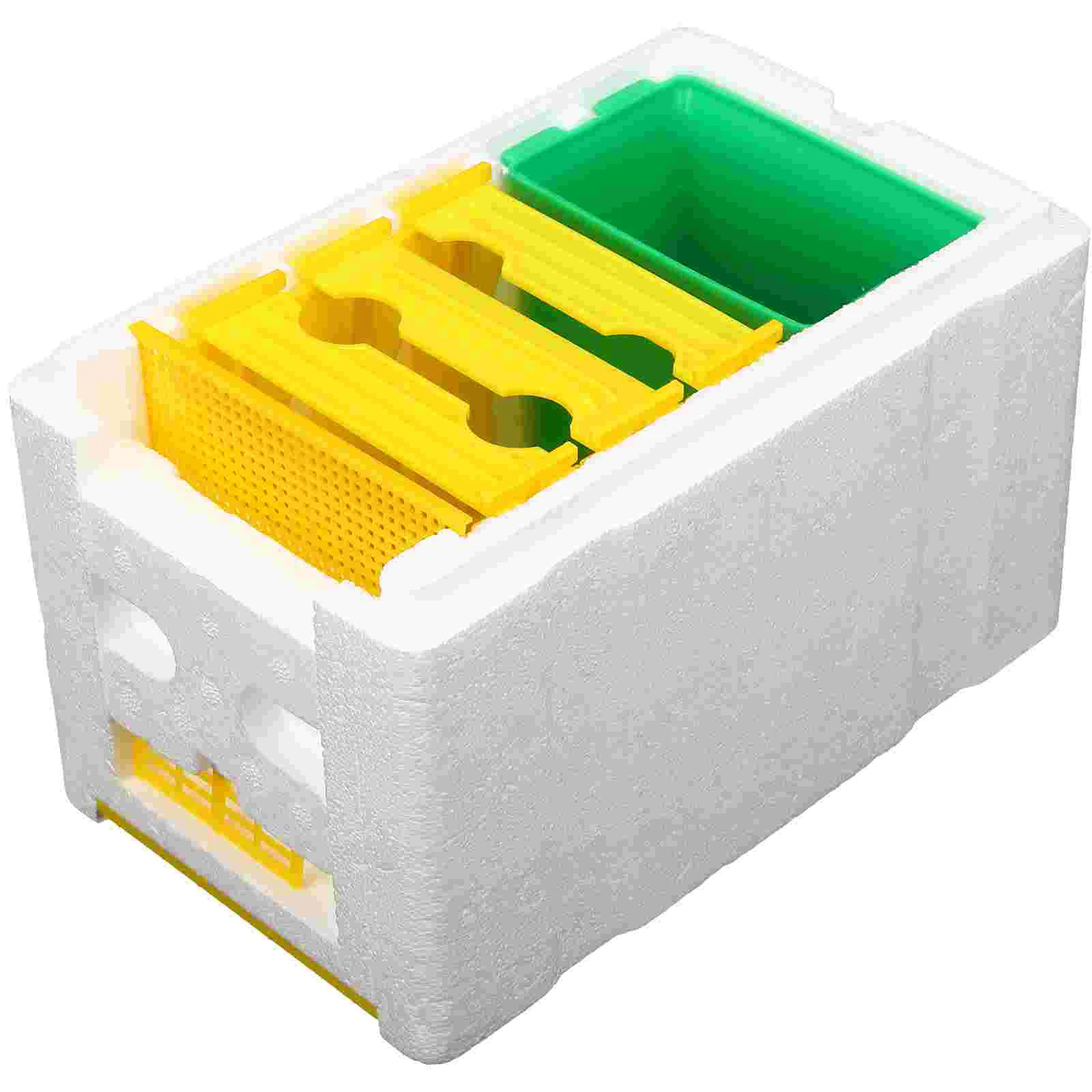 

Box Beehive Feeder Pollinating Mating Boxes Kit Bluebird Mealworms Plastic Breeding Assembled Honey Feeding Beekeeper Frame