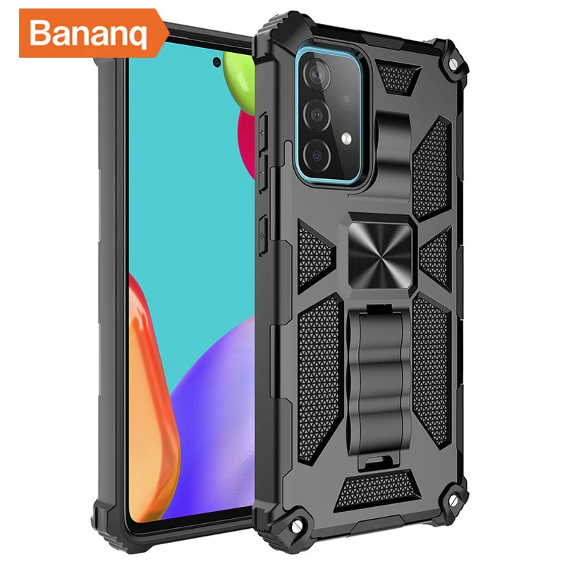 

Bananq Magnetic Shockproof Holder Armor Case for Samsung S23 Ultra Plus M23 M33 F23 Stand Phone Cover for Galaxy A14 5G A23 A54