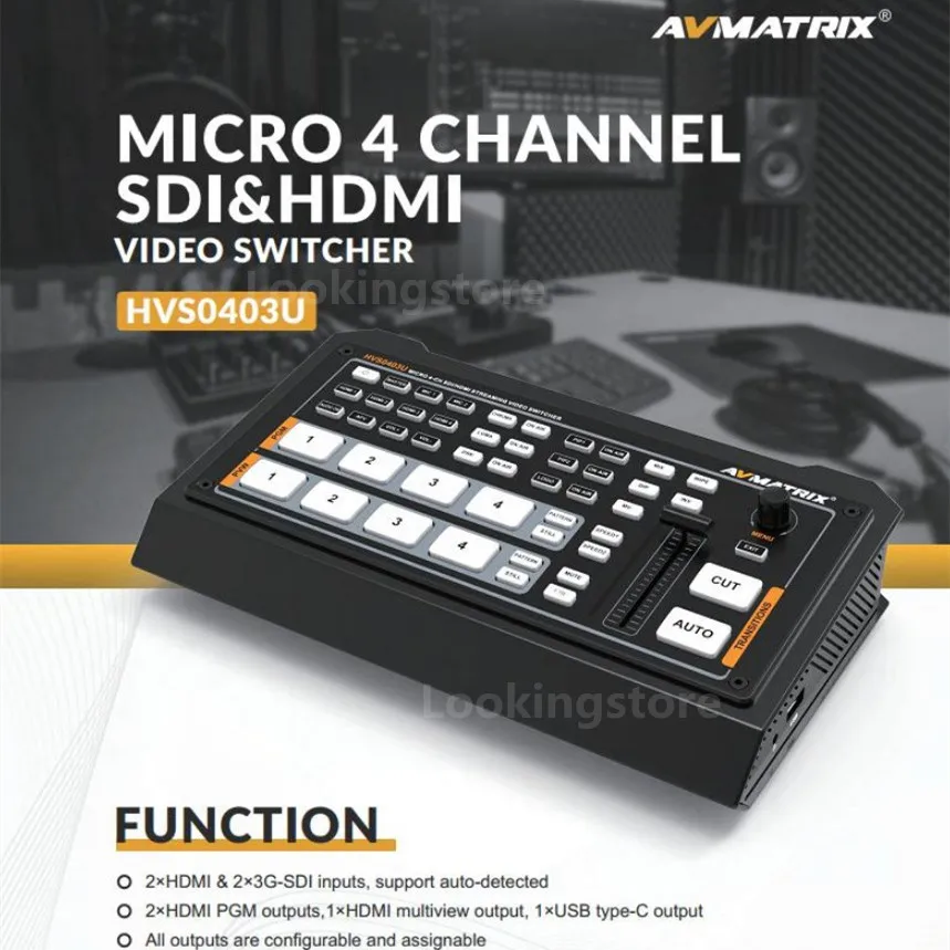 

Коммутатор Avmatrix HVS0403U, 4-канальный микро-коммутатор для прямой трансляции видео, совместимый с HDMI