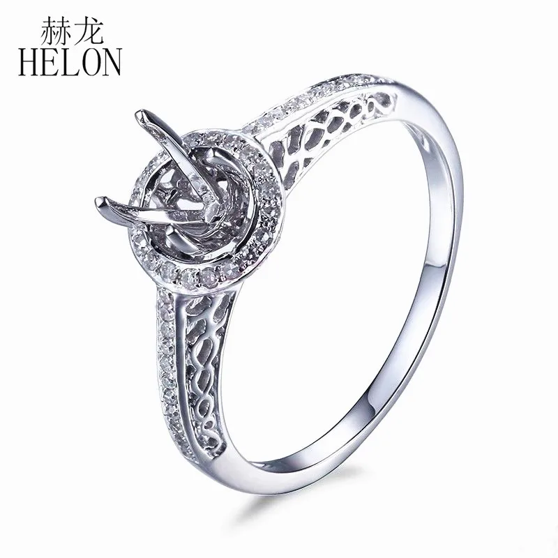 

Кольцо HELON 5,5-6 мм круглое однотонное из белого золота 14 к 10 к с натуральными бриллиантами