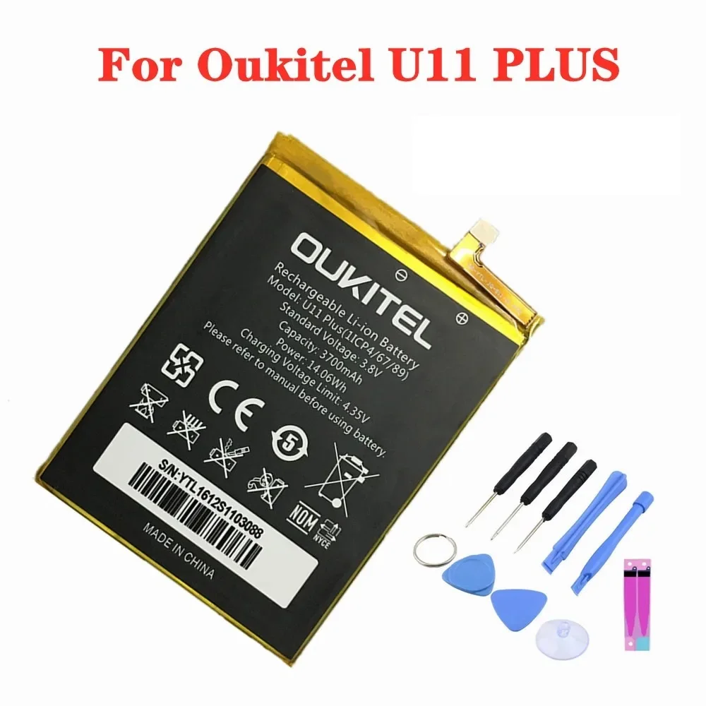 3700 мАч 100% Оригинальный аккумулятор для Oukitel U11 Plus мобильный телефон + Бесплатные