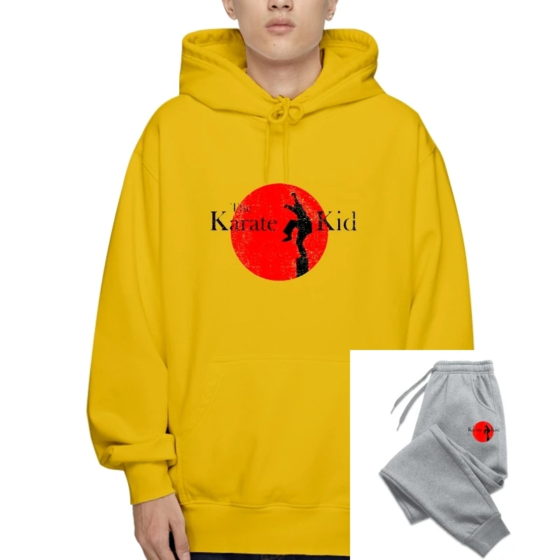 

Детская винтажная Толстовка Karate с принтом восходящего солнца, детская одежда с логотипом из фильма 80-х, толстовка с капюшоном для мальчиков и девочек, новинка, Забавный пуловер унисекс