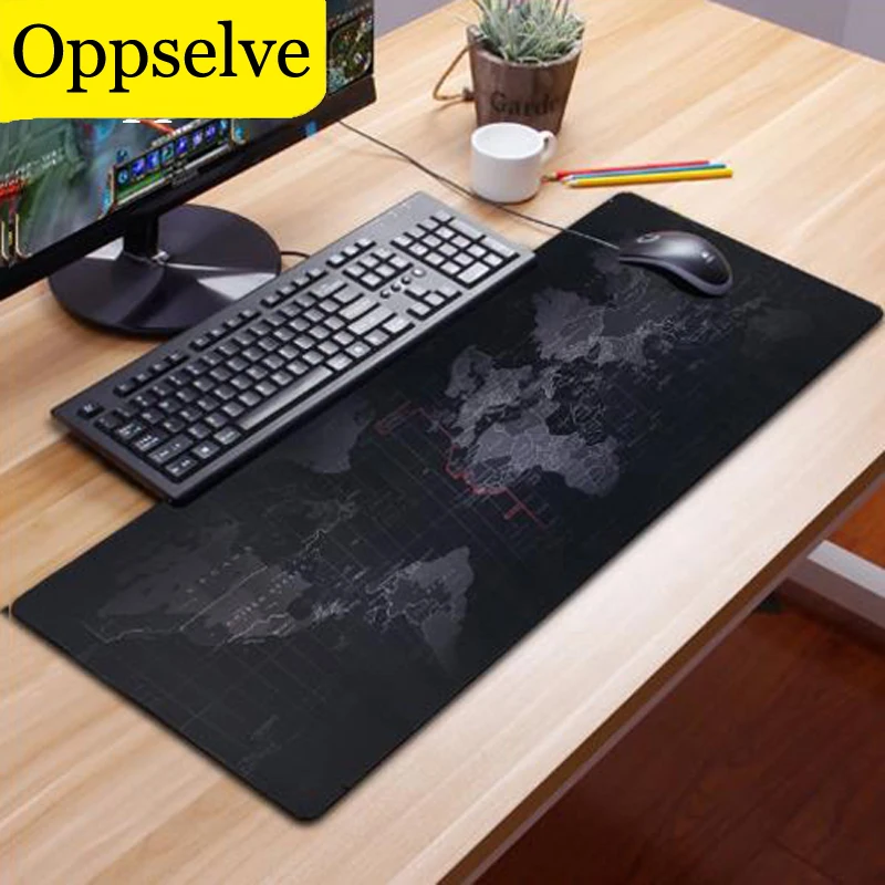 

Gaming Mouse Pad Large Gamer Big Mouse Mats Computer Mousepad XXL Silicone Mause Pad Keyboard Table Mats World Map Print Cushion