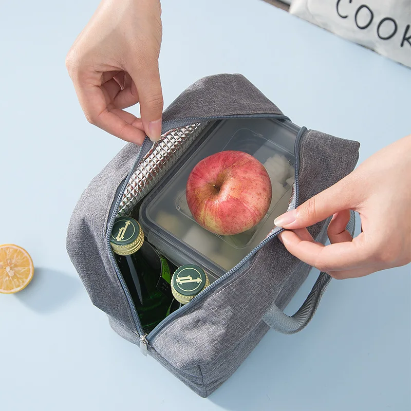 Japanese Lunch Bag Women Aluminum Film Thickened Student Handbag Box Portable Insulation