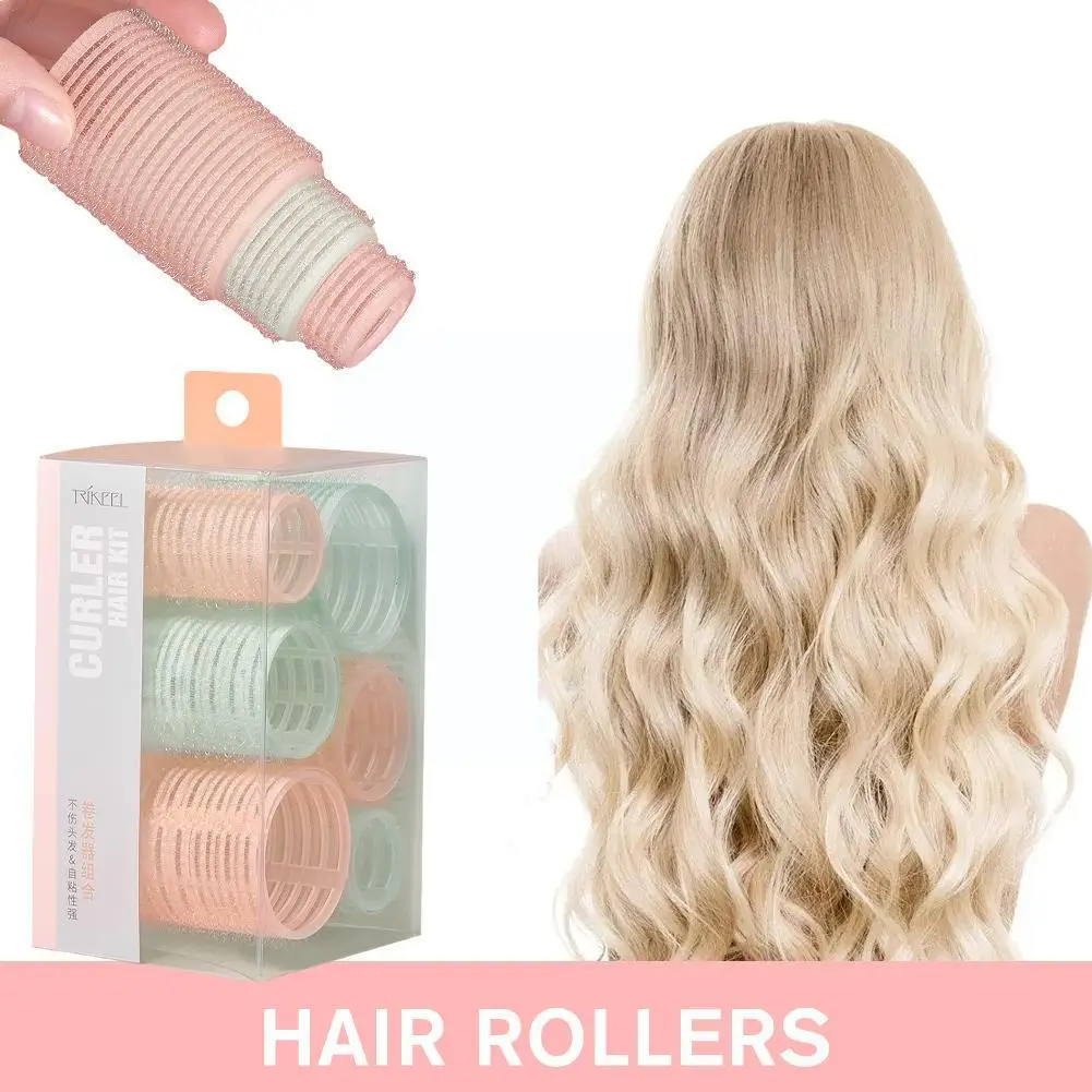 

Hair Rollers Self Grip Hook Hair Curlers Volume Salon Bangs DIY Tools Curlers Dressing Hair Styling T0Y6