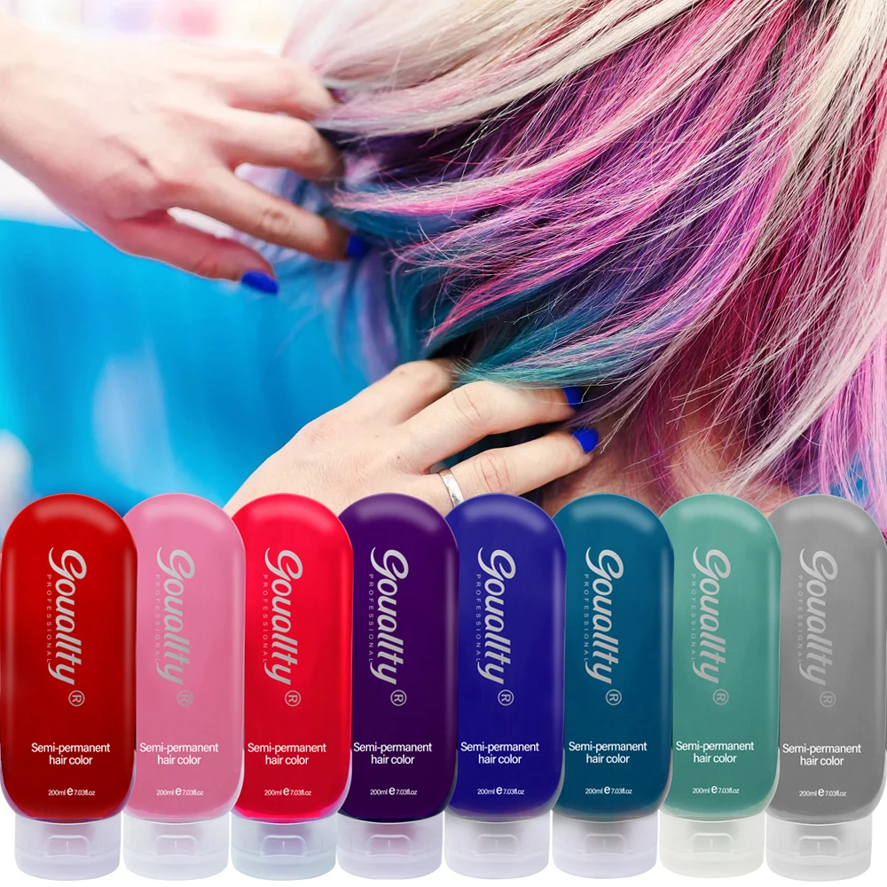 Cream Keratin Plant Collagen No Damage 8 Colors Hair Dye Cream 200ml
