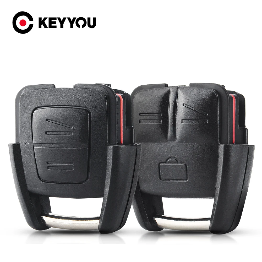 

KEYYOU 20X Remote Car Key Shell 2 Buttons For Vauxhall Opel Astra Zafira Omega Vectra Fob Car Case Cover No Chip No Blade