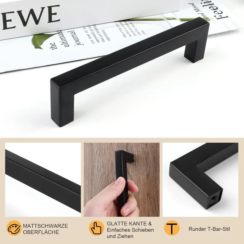 18 шт. квадратная мебельная фурнитура из нержавеющей стали дверные ручки шкафа