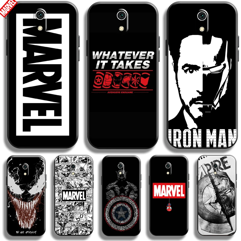 

New Marvel Avengers Logo Phone Case For Xiaomi Redmi 8A Back Silicone Cover Bumper Coque Soft TPU