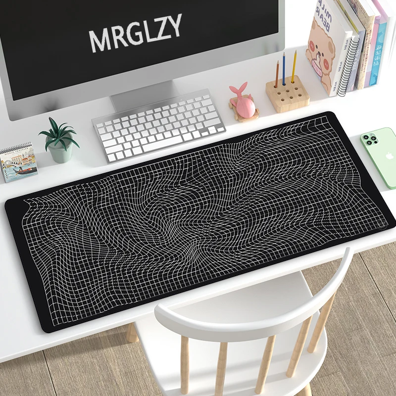 

Drop Shipping Black white Premium Texture Pattern Mouse Pad Gamer XXL Large Mechanical Keyboard MouseMat Pad Mousepad for Laptop