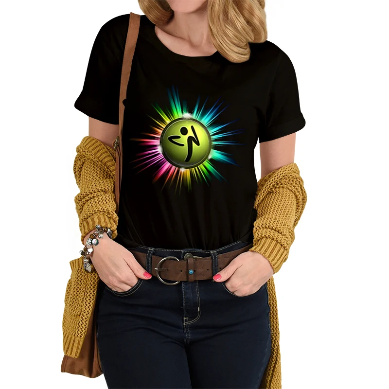 

Fashion Fitness Enthusiasts T-shirt Women's In Love with Zumba Clothing Summer Grunge Y2K Tops Casual Kawaii Tees Punk Clothes