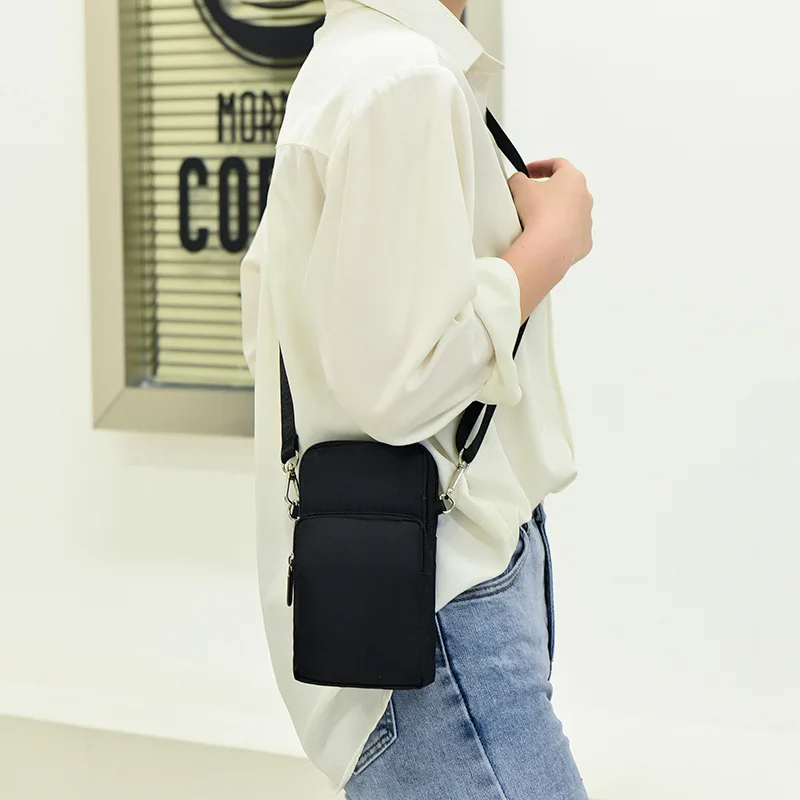 New 2023  Big Screen Mobile Phone Bag Women Crossbody Oxford Cloth Zipper Urban Simple Fashion Business Versatile One Shoulder