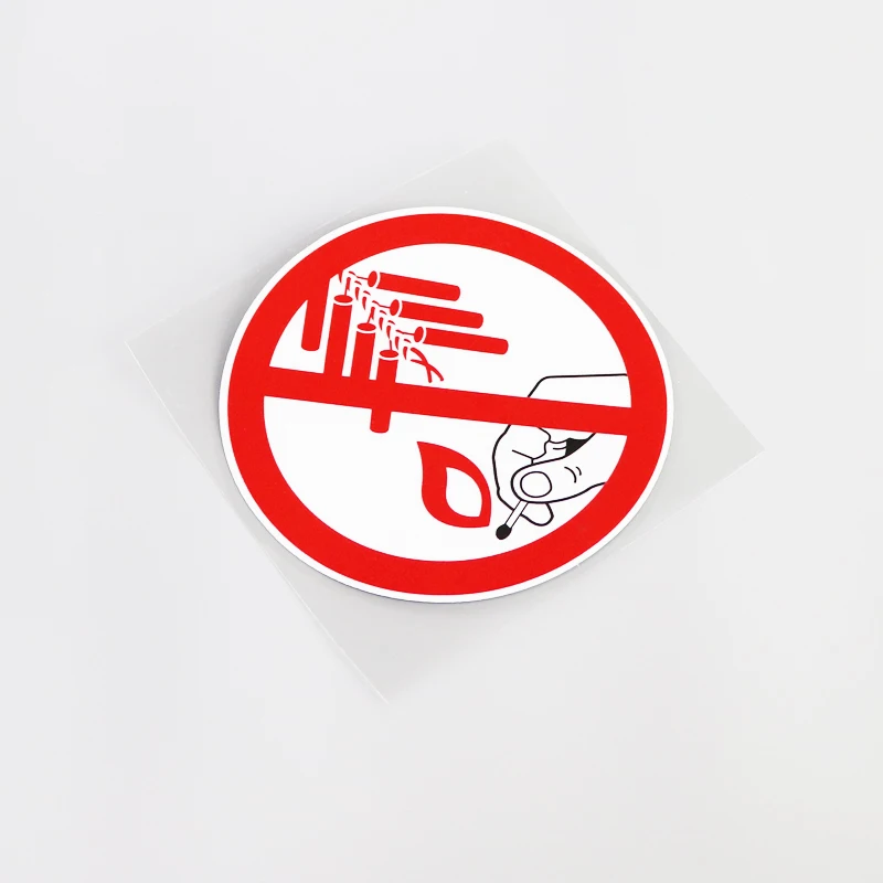 

1 Pcs 13CM*13CM New No Fireworks and Firecrackers Are Prohibited PVC Car Sticker Decal Graphical