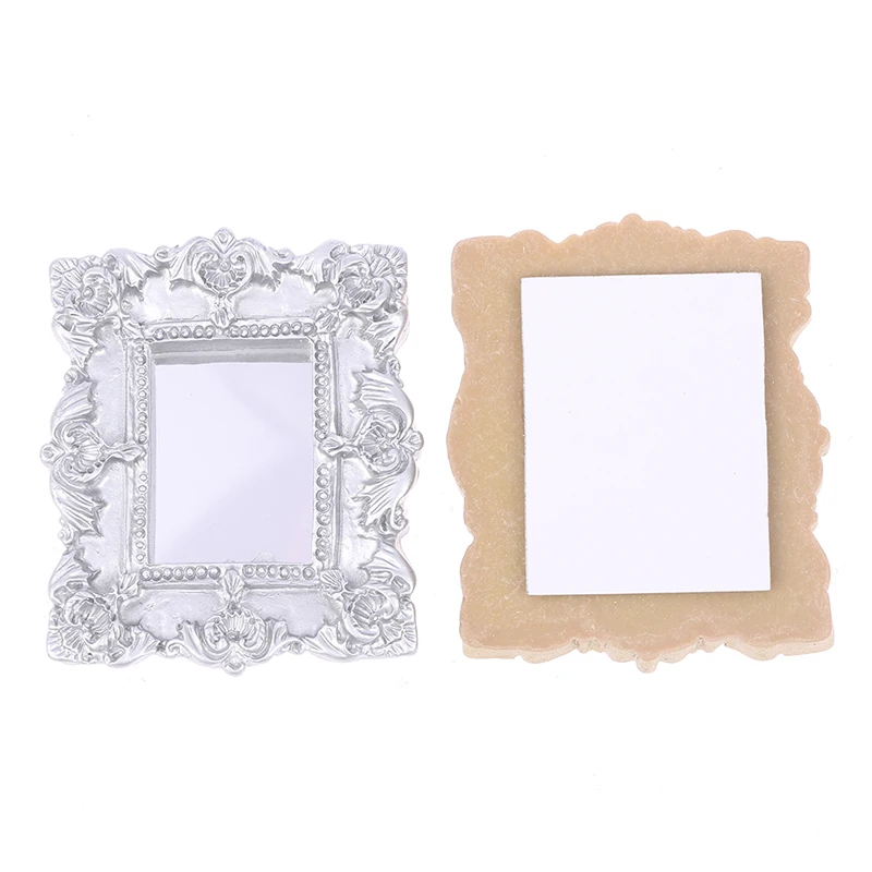 

Милые миниатюрные зеркальные аксессуары для кукольного домика, миниатюрная рамка, мебель для стены, зеркало для комнаты, кукла, искусственн...