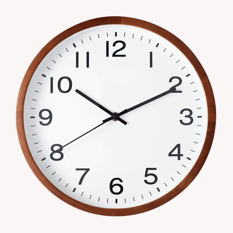 

Wall Clock Nordic Modern Minimalist Mute Wall Clocks Fashion Creative Living Room Solid Wood Silent Clocks Quartz ClockD718W