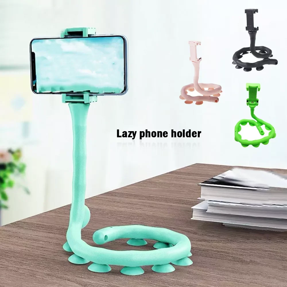 

Universal Lazy Mobile Phone Holder Flexible Arm Foldable Holder Suction Cup Stand Wall Desk Bicycle Caterpillar Portable Bracket