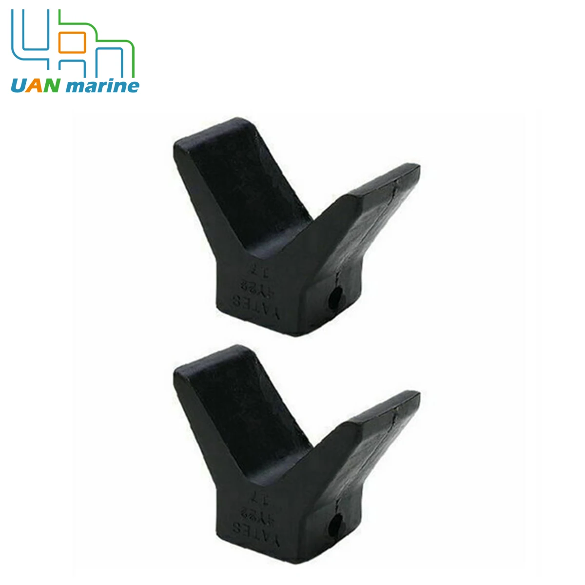 2 шт. роликовый упор для носа V прицеп лодки резиновый носка V-образный блок черный