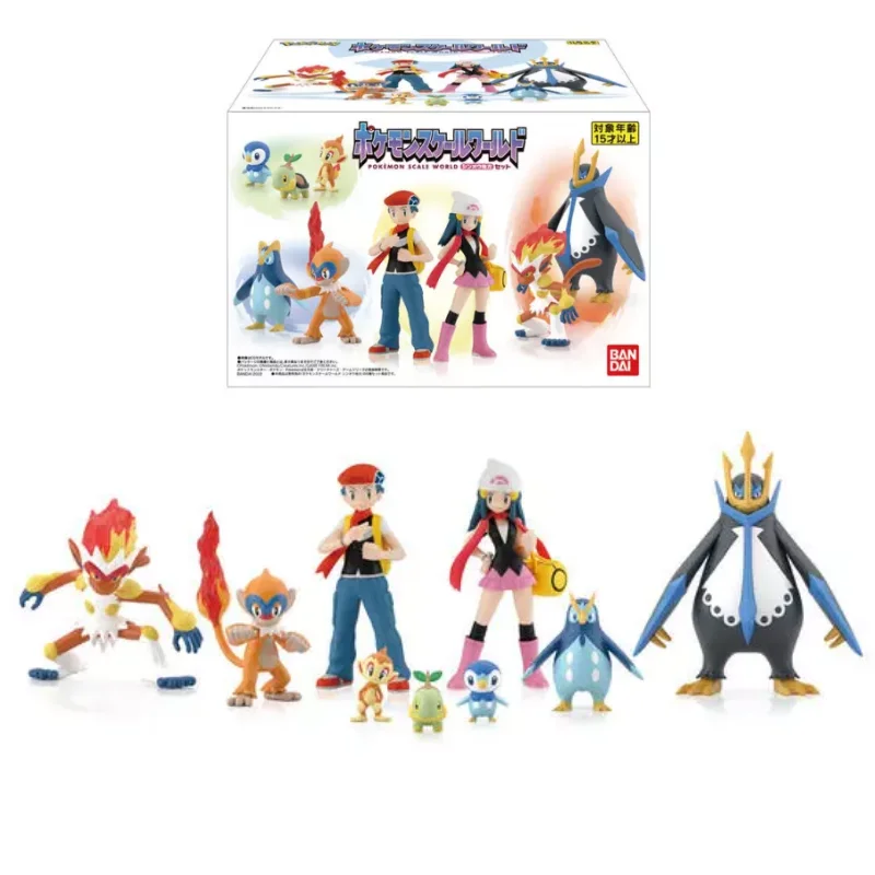 

Набор фигурок покемонов BANDAI, милые фигурки покемона Хикари, коуки инфернапе, Empoleon Monferno Prinplup, аниме, идеальный подарок