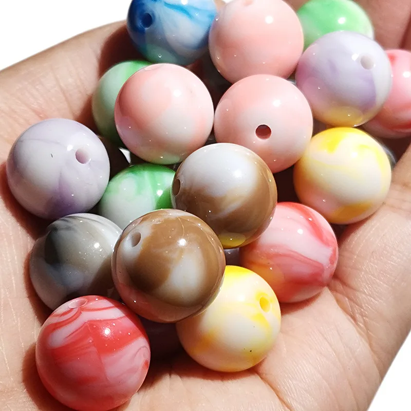 

Newest 200pcs 16mm Double Colors Loose Round Shape Acrylic Plastic Jewelry Gumball Beads Bubblegum Necklace Bracelet Earring DIY
