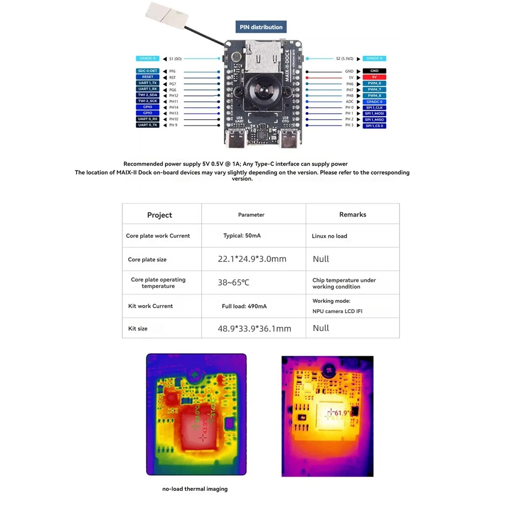 Основная плата MAIX-II M2dock Linux Python Al Vision Плата разработки V831 Визуальная