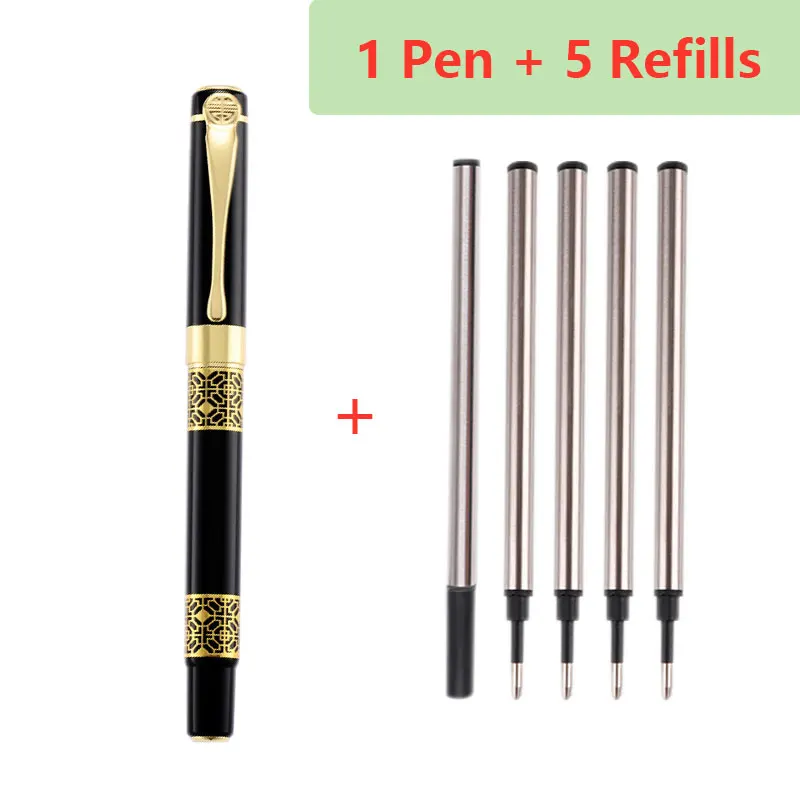 

6 шт. шариковая ручка в стиле ретро, металлическая чернильная ручка, элегантный подарок для письма, канцелярские принадлежности, офисные школьные принадлежности
