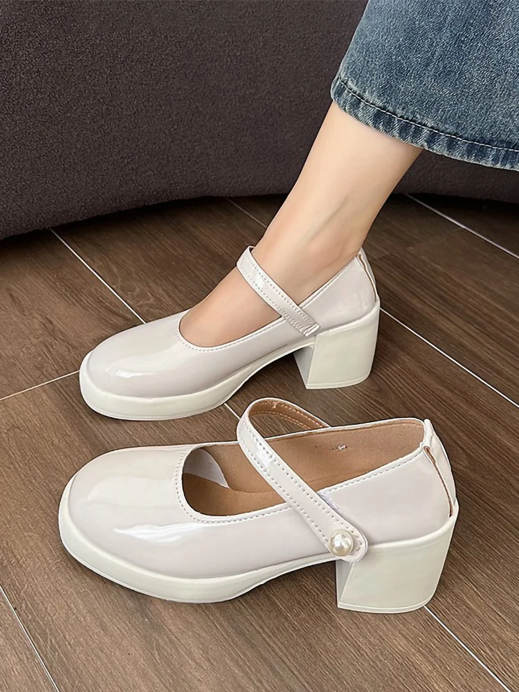 Sexy Pump Basketball Platform Chunky Sandals Footwear 2023 Mary Jane Round Toe 12cm Crossdres