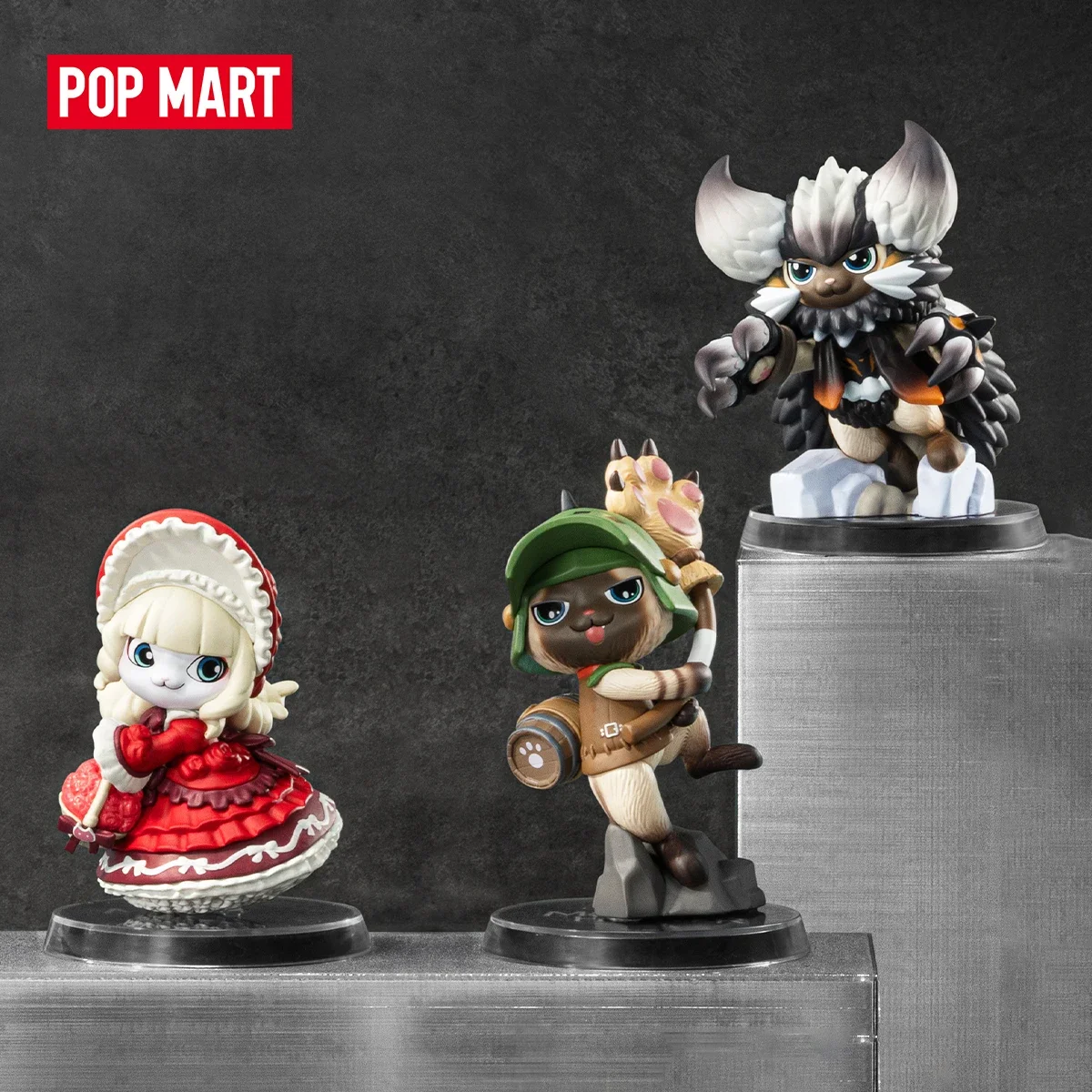 Фото POP MART Monster Hunter Palico Series: Коллекционные фигурки-сюрпризы в закрытых коробках, настольные украшения, милые аниме-фигурки №2