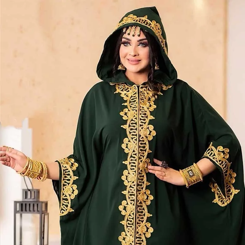 African Dresses For Women 2023 New Muslim Robes Ladies Abaya Summer Chiffon Pearl Long Maxi Dress Traditional Clothing Plus Size